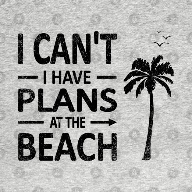 I cant I have plans at the BEACH palm tree coconut black by French Salsa